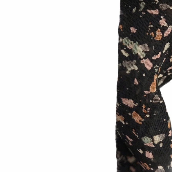 Zouk: black sheer open back long sleeve blouse L - Picture 7 of 8